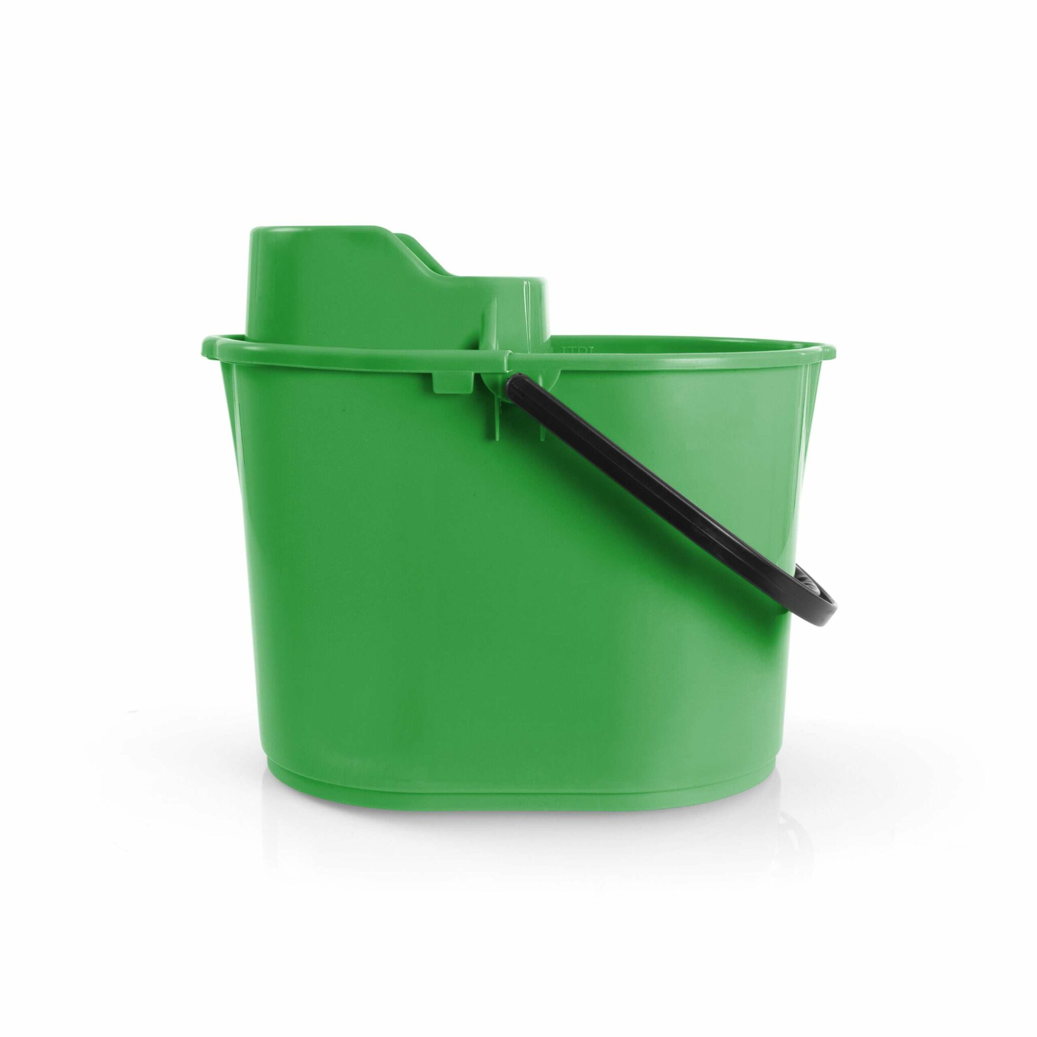 12 liters Mop Bucket Green with Squeezer is designed for semi-professional use in various environments, including homes, offices, commercial spaces, and institutional settings. Size - 300 x 350 x 300 mm Mop Bucket Green