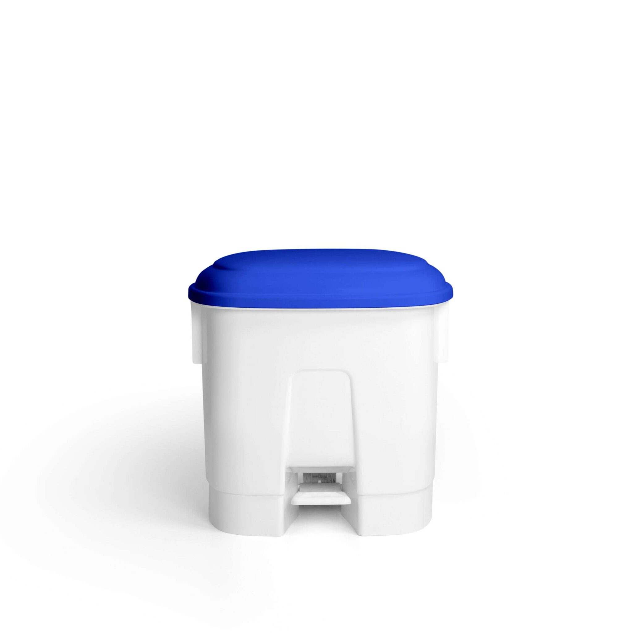 30L Kitchen Bin Blue with odor-eliminating cartridge & bag tightener. This plastic pedal bin is made with rounded corners which prevents damage. The Designed pedal bin disposes & encourage waste separation- 360 x 470 x 510 mm. Insert a garbage bag (70x40 cm for 30L version) TTS® Derby 30L Kitchen Bin Blue Eco-Friendly- Odor-Eliminating Pedal Bin- Recyclable Kitchen & Bathroom Waste Bin with Bag Tightener