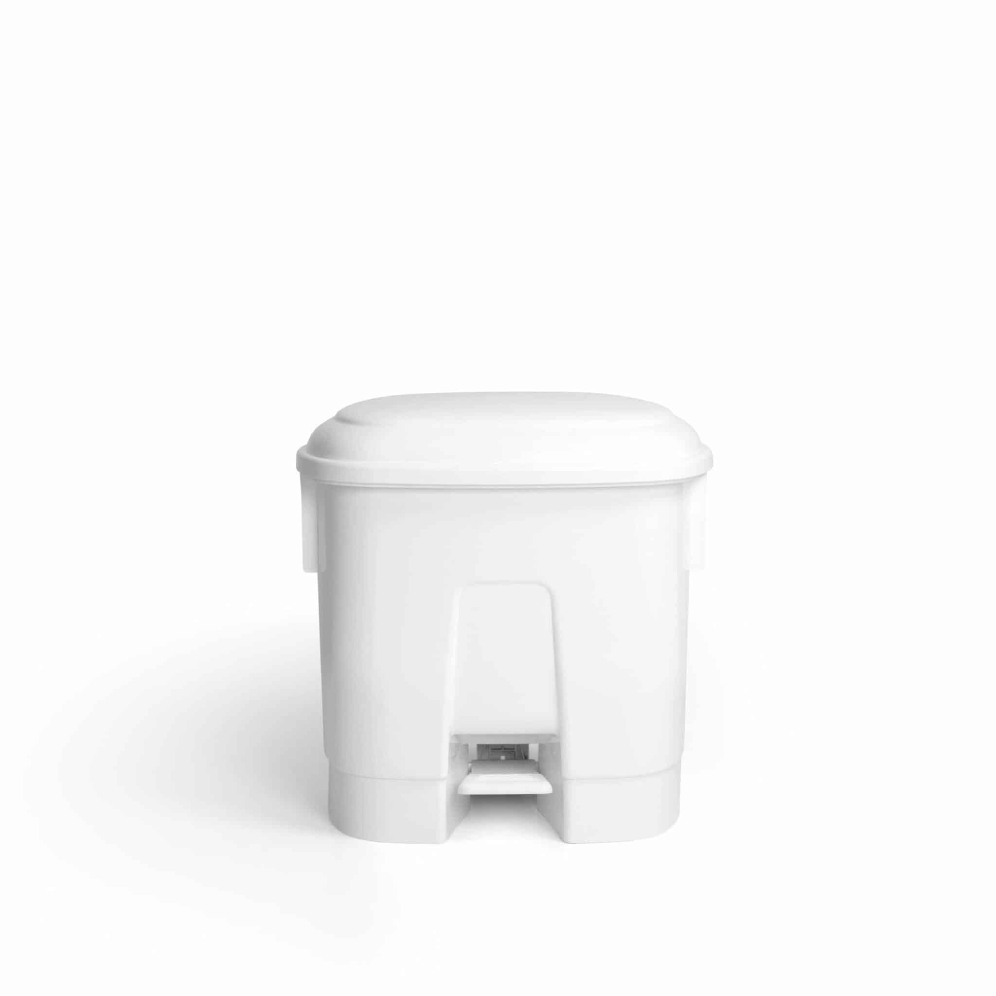 30L Kitchen Bin White with odor-eliminating cartridge & bag tightener. This plastic pedal bin is made with rounded corners which prevents damage. The Designed pedal bin disposes & encourage waste separation- 360 x 470 x 510 mm. Insert a garbage bag (70x40 cm for 30L version) TTS® Derby 30L Kitchen Bin White Eco-Friendly- Odor-Eliminating Pedal Bin- Recyclable Kitchen & Bathroom Waste Bin with Bag Tightener