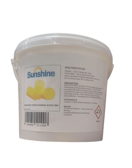 Deodorant toilet channel blocks, 1066 per box (3 kg), are not only clean but also have fragrances, helping to prevent limescale buildup and could last up to 6-7 weeks. Channel Blocks Yellow