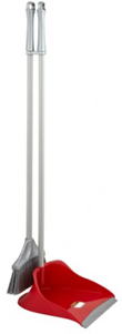 Long-handled dustpan and brush set. Perfect for sweeping tasks at home or in small office areas like kitchens. Long handles prevent bending and stooping – no more back aches from sweeping. Dosco Dustpan and Brush Long Handled Set Red (1 Pack)