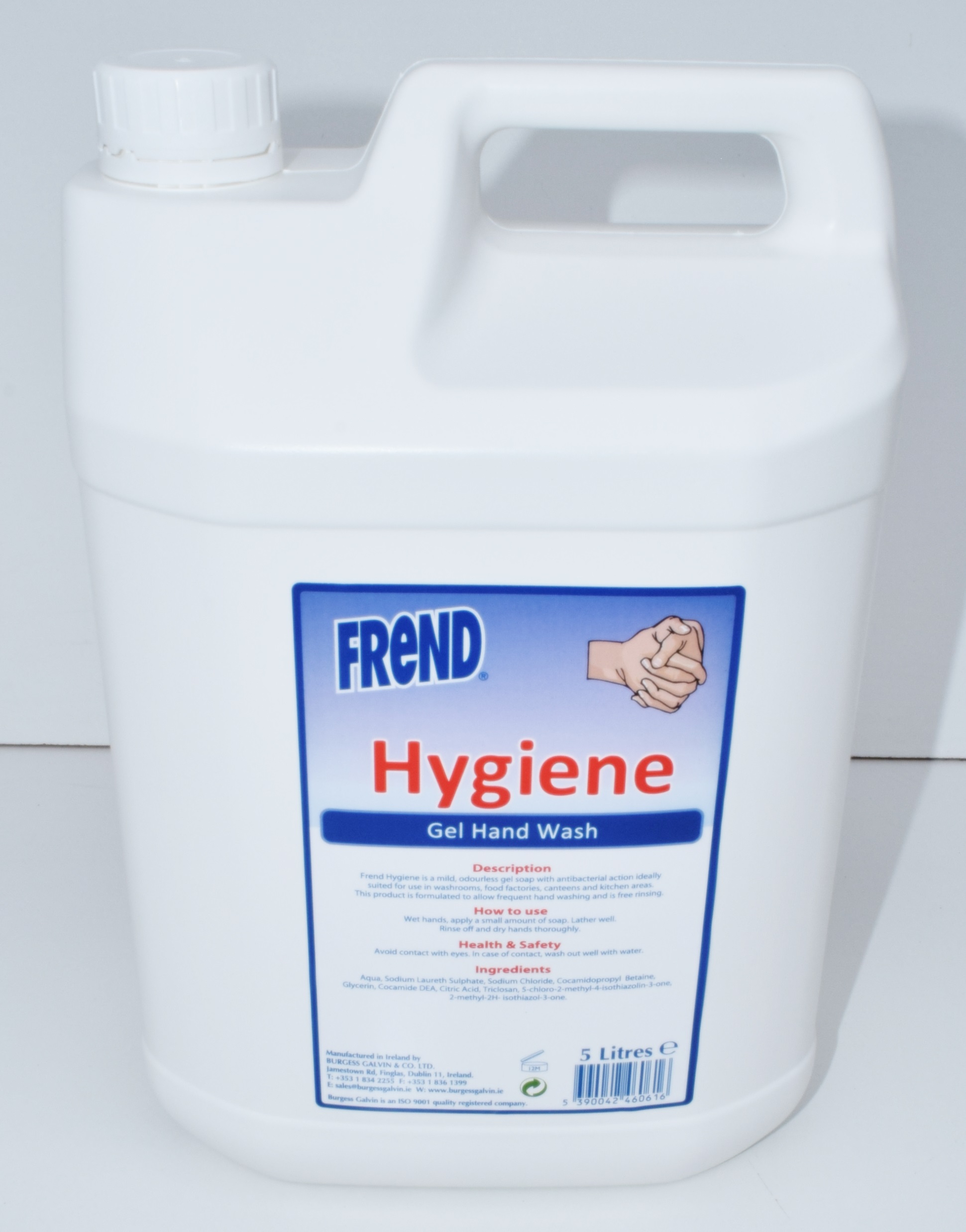FREND Hygiene Gel Hand Wash 2x5L. Formulated with natural ingredients, this antibacterial hand wash fights germs effectively. Perfect for homes and commercial settings, it offers peace of mind in your daily hygiene routine. Frend Hygiene Gel Hand Wash- 5 Litres (2 Pack)