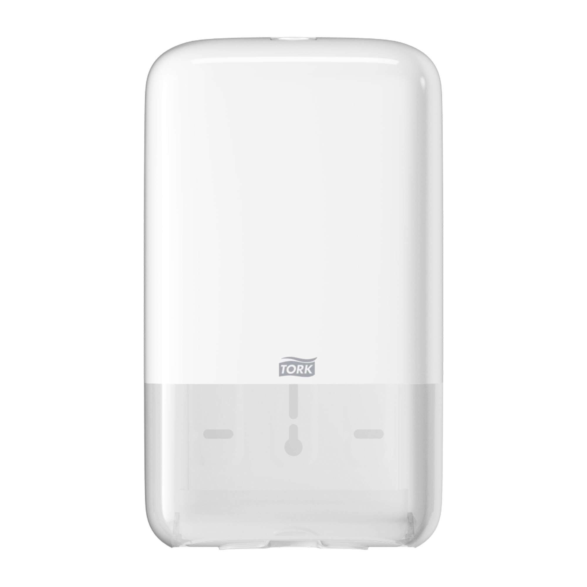 Design: Elevation. W 12.8cm. H 27.1cm. D 15.9cm. Material: Plastic. Color: White. Suitable for T3 refills from Tork. Tork Folded Toilet Paper Dispenser White T3