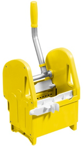 Eco-friendly Plastic Mop Wringer Yellow is designed for use with flaps, pockets system, and mop on various surfaces and types of dirt. Cleaning professionals, maintenance staff, janitorial service providers, and homeowners. Mop Wringer