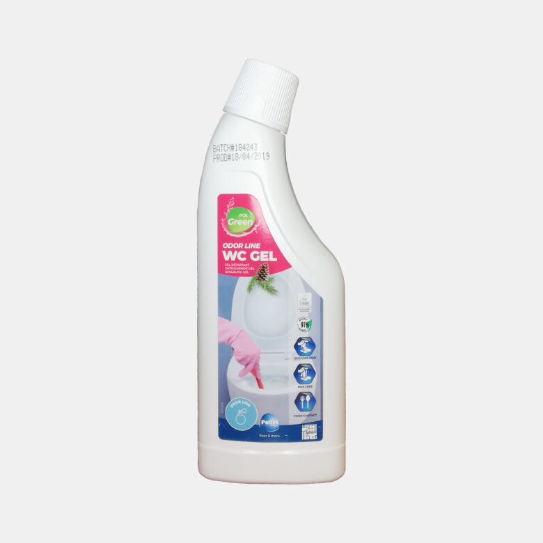 This daily descaling gel is eco-friendly, safe for septic tanks, and effectively cleans, descales, and deodorizes. Say goodbye to stains and odors, and enjoy a pine-scented bathroom. Order now for a convenient and cost-effective solution. Ecological descaling gel detergent for toilet bowls and urinals that are used daily. Pollet PolGreen OdorLine Gel WC Descaling Gel Toilet Cleaner- 750ml (6 Pack)