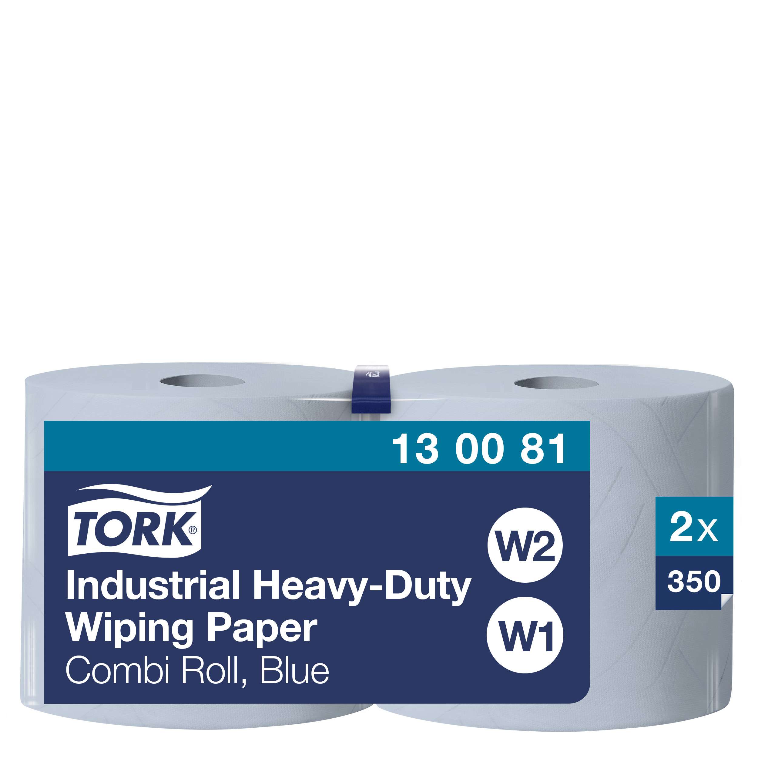 The strongest 3-ply paper in the range has superior absorption and extra protection against sharp items and heat. It is ideal for wiping large liquid or oil spills as well as machinery. It is also strong when wet. Tork Industrial Heavy Duty Wiping Paper Blue W1/2