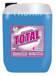 This is a complete laundry detergent for white and coloured clothes. It whitens whites and revives colors while extending the useful life of textiles to save water and electricity. It is recommended for the basic ThomilMatic TRIO dosing system of three products: detergent, oxygen, and softener. Laundry Detergent
