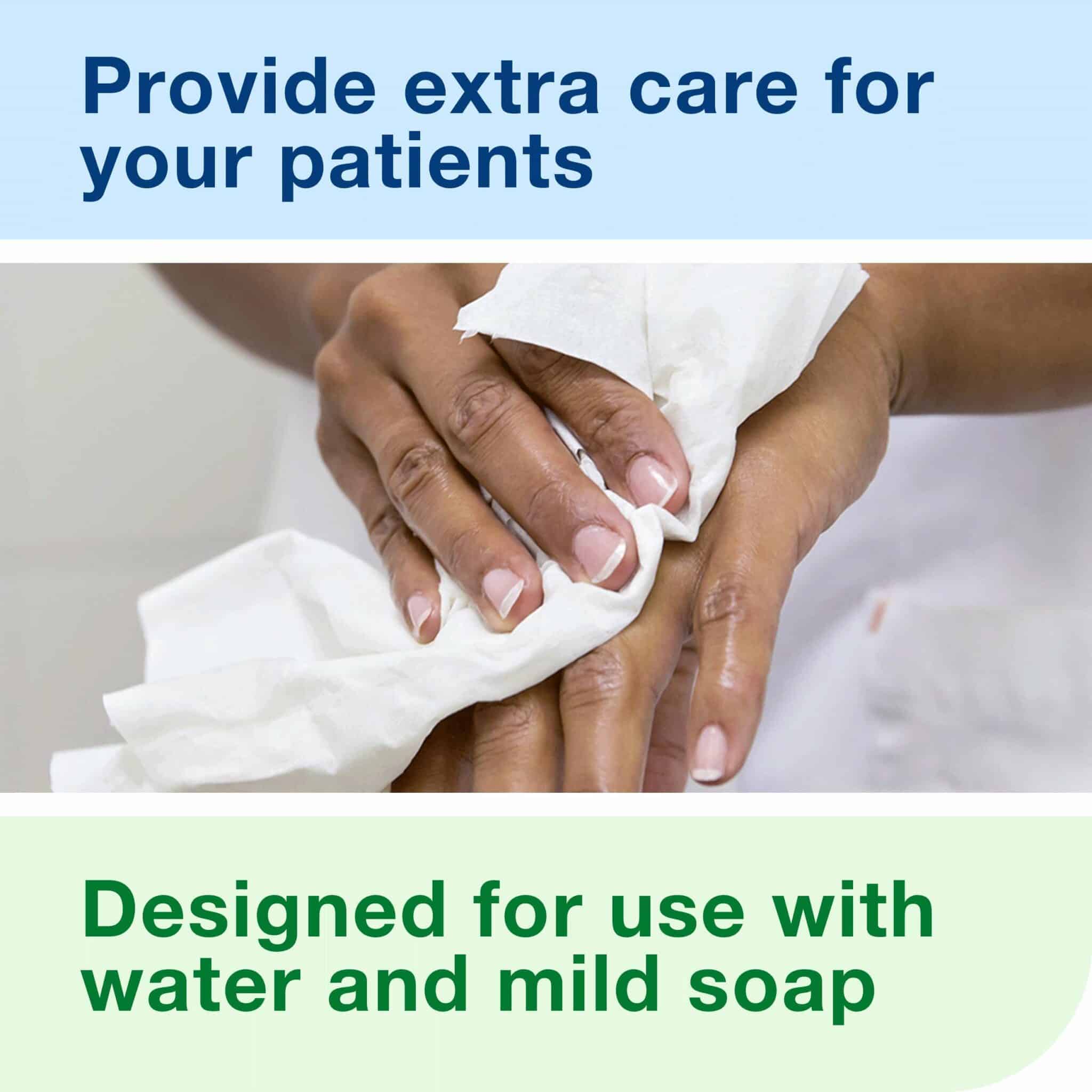 8 packs, 135 sheets each. 1 ply. Folded size L 17cm W 32cm. Unfolded size L 30cm W 32cm. Tork Soft Wash Cloth White