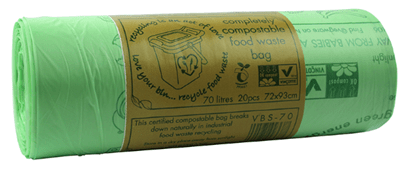 18 micron Green Swing Compostable Bin Liner Gauge Compostable. Eco-friendly and sustainable materials. 60L Compostable Bin Liners