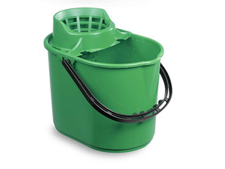 12 liters Mop Bucket Green with Squeezer is designed for semi-professional use in various environments, including homes, offices, commercial spaces, and institutional settings. Size - 300 x 350 x 300 mm Mop Bucket Green