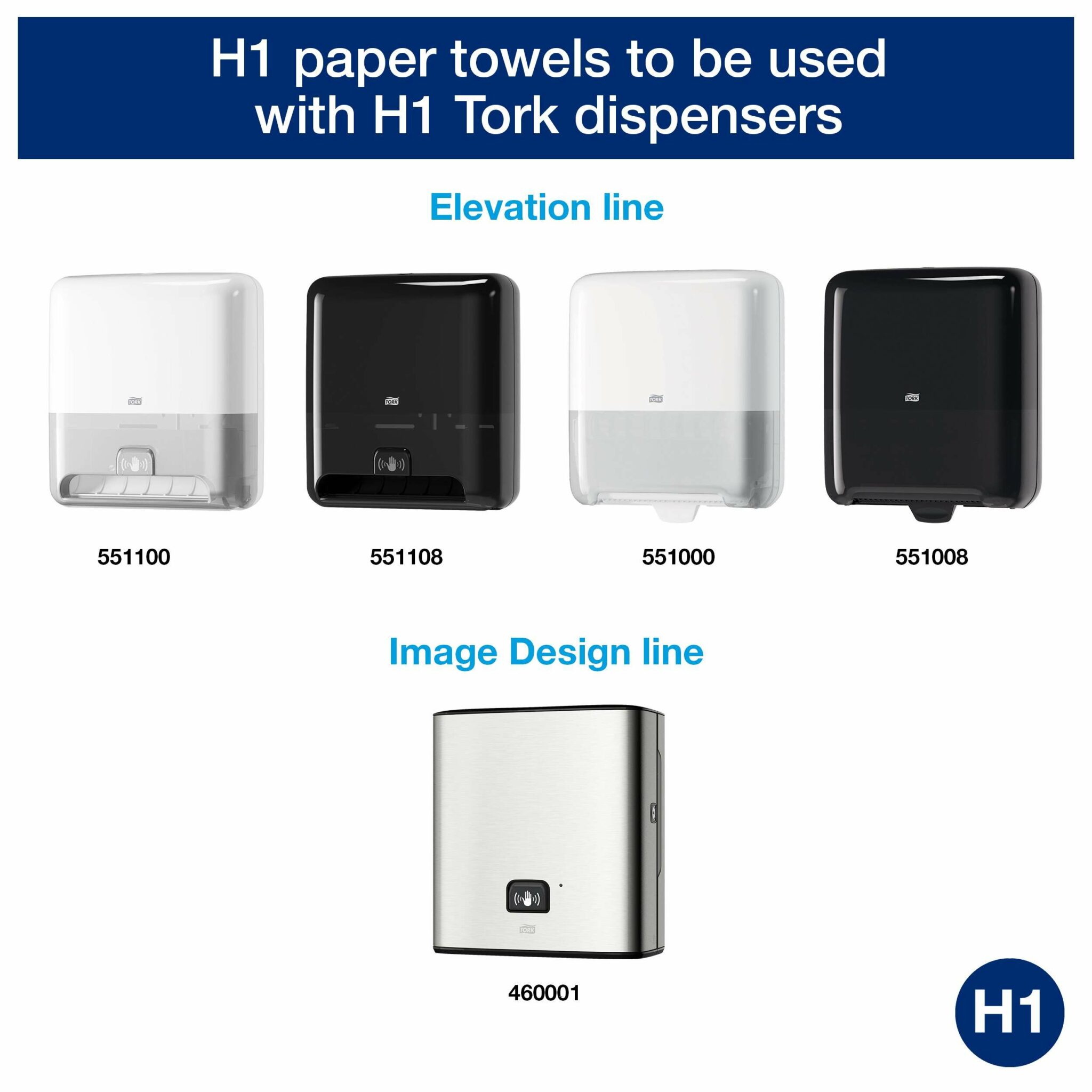 The Premium Tork Matic® hand towel rolls dry hands quickly and thoroughly thanks to the QuickDry™ feature. The rolls are suitable for the Tork Matic® Hand Towel Roll Dispenser, developed for easy maintenance in high-traffic washrooms. There are 6 rolls and 2 ply. Premium quality. Roll size L 100m W 21cm. Core inner diameter 3.8cm. Compatible with H1 dispensers. Tork Matic® Paper Hand Towel Roll Green H1