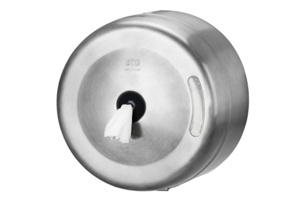 Tork SmartOne Mini Toilet Roll Stainless steel Dispenser is an efficient and robust stainless steel dispenser suitable for demanding high-traffic washrooms. Tork SmartOne Mini Toilet Roll Stainless steel Dispenser