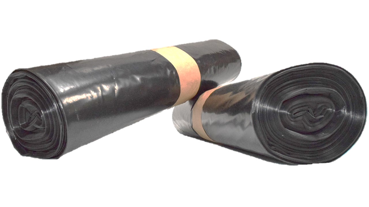 • Heavy duty sack suitable for heavy weights and soils • Can hold up to 16 kgs • Dimensions: 650x1100mm (26" x 44") • 50 micron (200 gauge) • 8 rolls x 25 sacks = 200 per case Refuse Sacks Black 650x1100mm 50mu x200