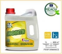 Neutral shampoo for deep cleaning carpets, rugs, and upholstery. No rinse needed. Crystallizes and lifts dirt for fast, effective results. <p style="margin-top:1;"><strong style="color:#9d2235;">Note: This product may be subject to a 2-week lead time.</strong></p> Thomil Moketa