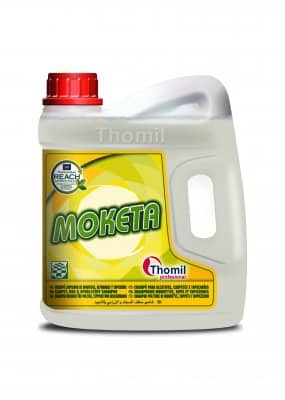 Neutral shampoo for deep cleaning carpets, rugs, and upholstery. No rinse needed. Crystallizes and lifts dirt for fast, effective results. <p style="margin-top:1;"><strong style="color:#9d2235;">Note: This product may be subject to a 2-week lead time.</strong></p> Thomil Moketa