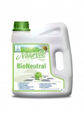 Eco-friendly neutral floor cleaner with bio-alcohol. Ideal for daily cleaning of polished floors. Streak-free finish. 4L container – Box of 4. Thomil Naturelle BioNeutral Eco Floor Cleaner 4L – EU Ecolabel